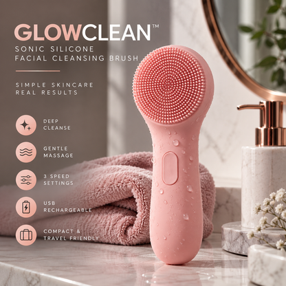 GLOWCLEAN™  Sonic Silicone Facial Cleansing Brush