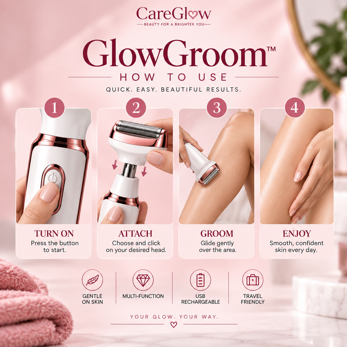 GlowGroom 4-IN-1