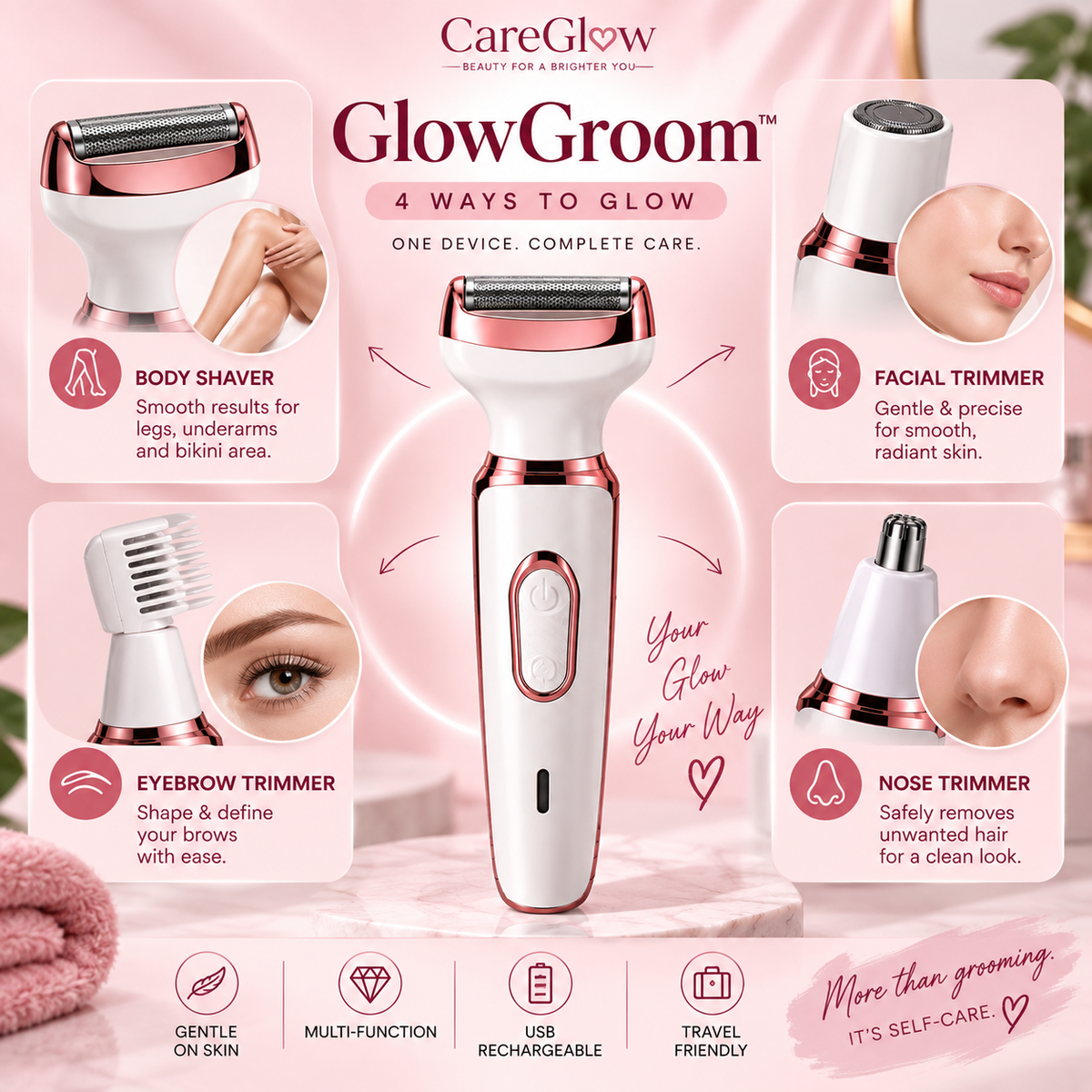 GlowGroom 4-IN-1